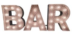 XL Lichtletters 'B A R'