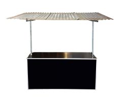 Golfplaatkraam Zwart