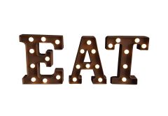 Lichtletters 'E A T'